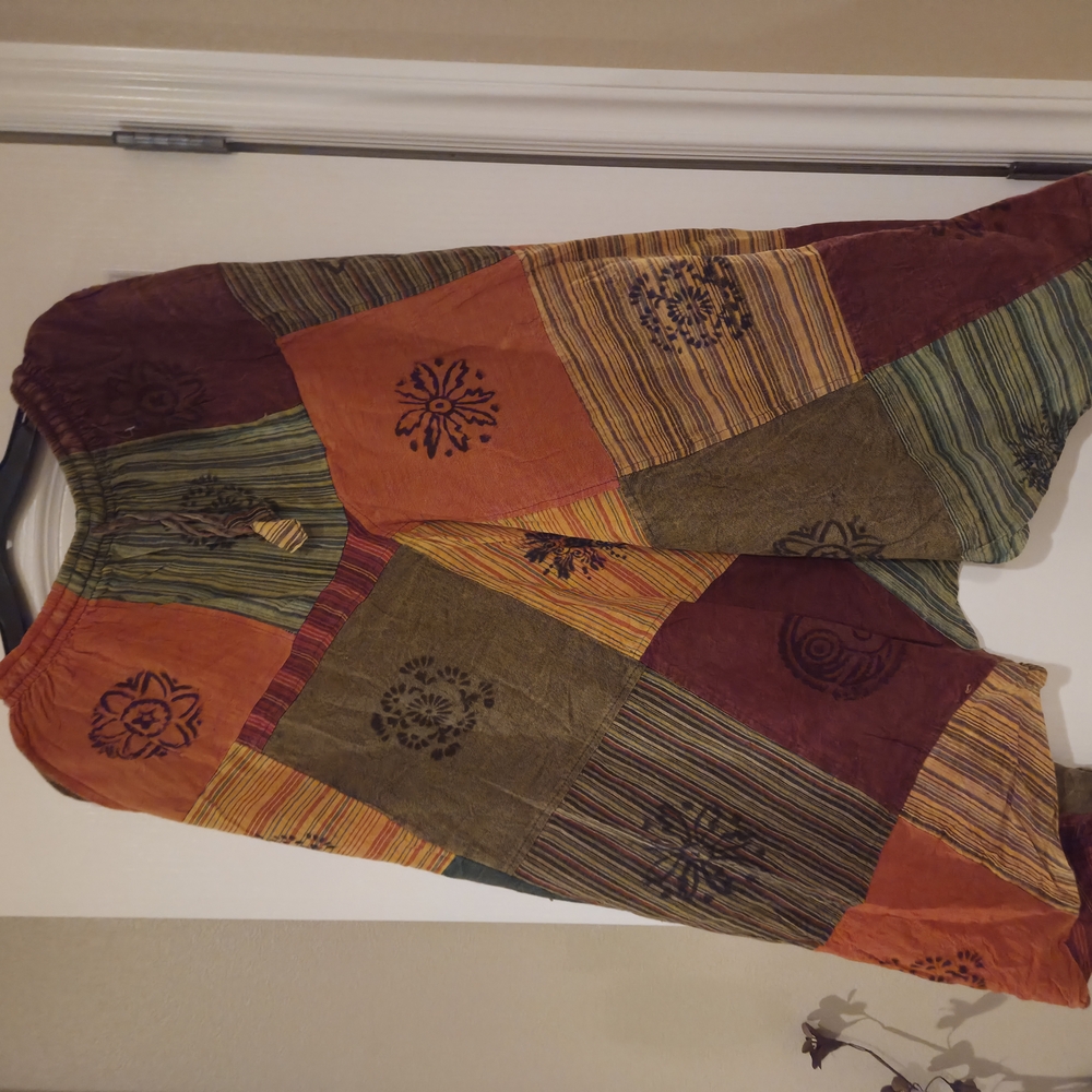 Bohemian Patchwork Pants L NEW NO TAGS